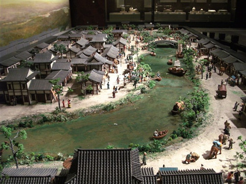 古代城鎮生活場(chǎng)景復原模型