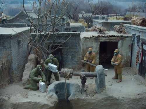 軍事紀念館中日軍向井中投毒場(chǎng)景復原模型