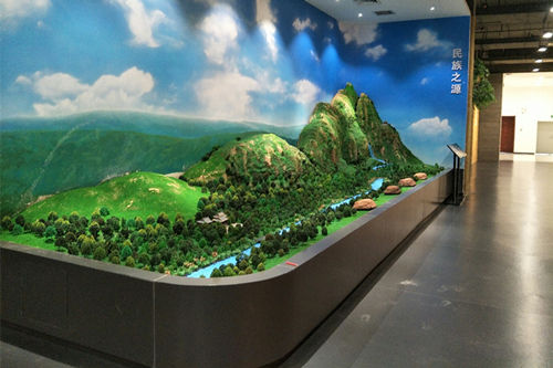 民族之源旅游景區地形圖模型